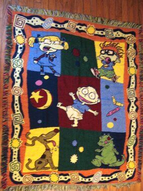 Vintage RUGRATS Tapestry Throw meassures 55" x 44" Brand New Condition